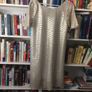 Sequined short sleeved  dress